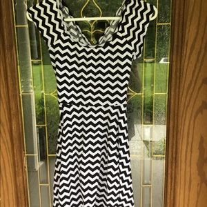 LA Hearts Black and White Dress